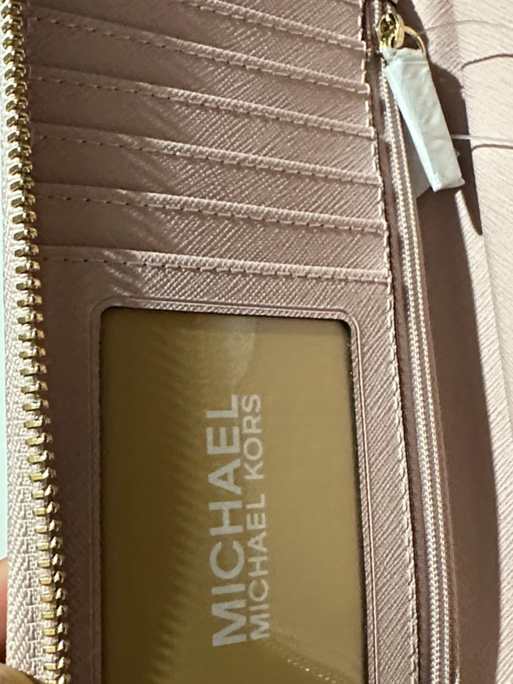 Michael Kors Dusty Pink Pebbled Leather Wristlet Wallet - Picture 5 of 16